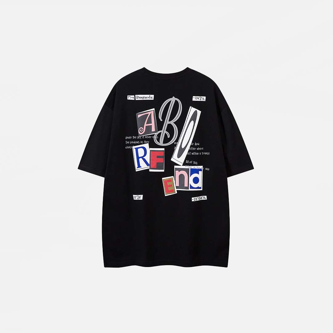 T-Shirt mit Grafikprint und lockerem Alphabet