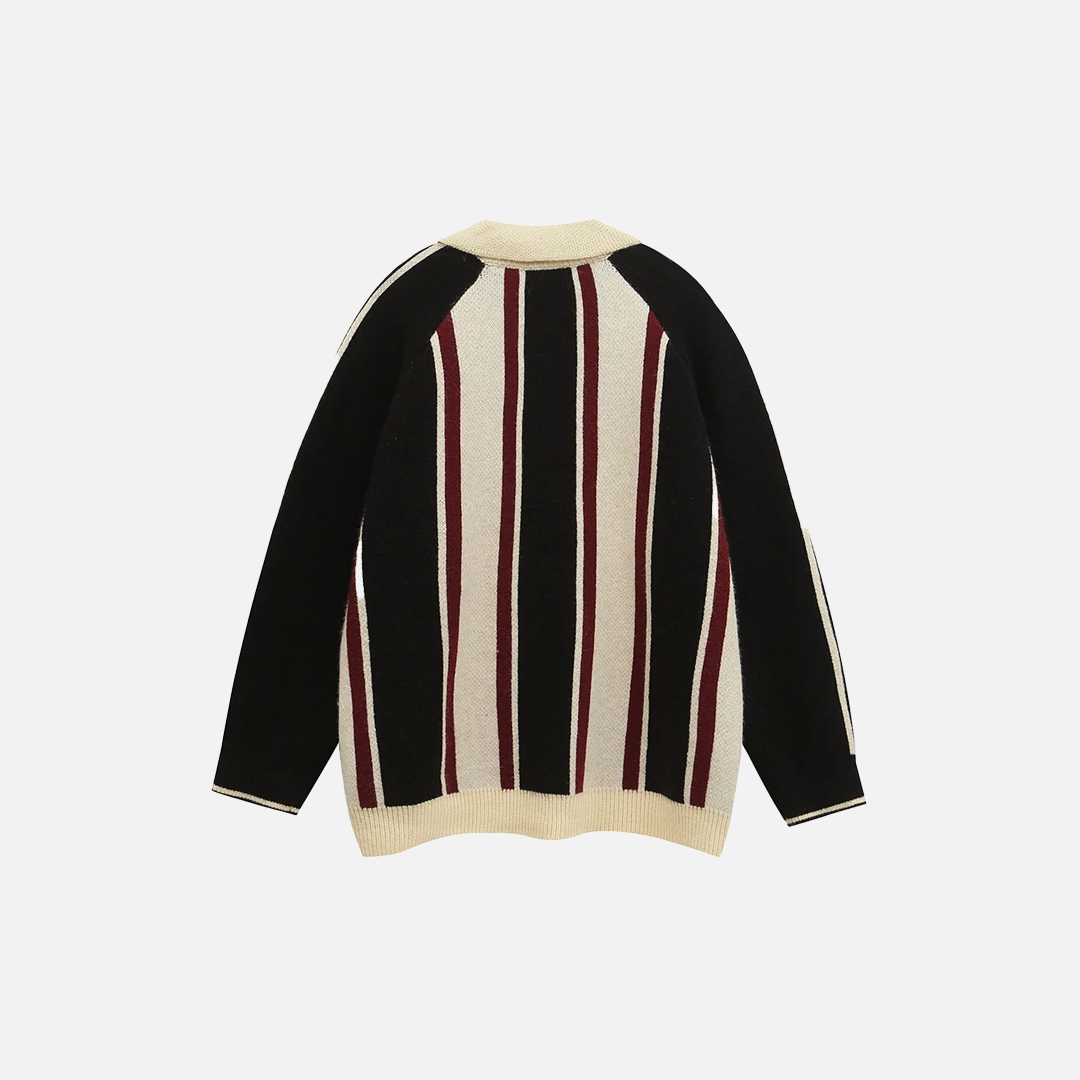 Retro-Jacquard-Strickpullover für Herren