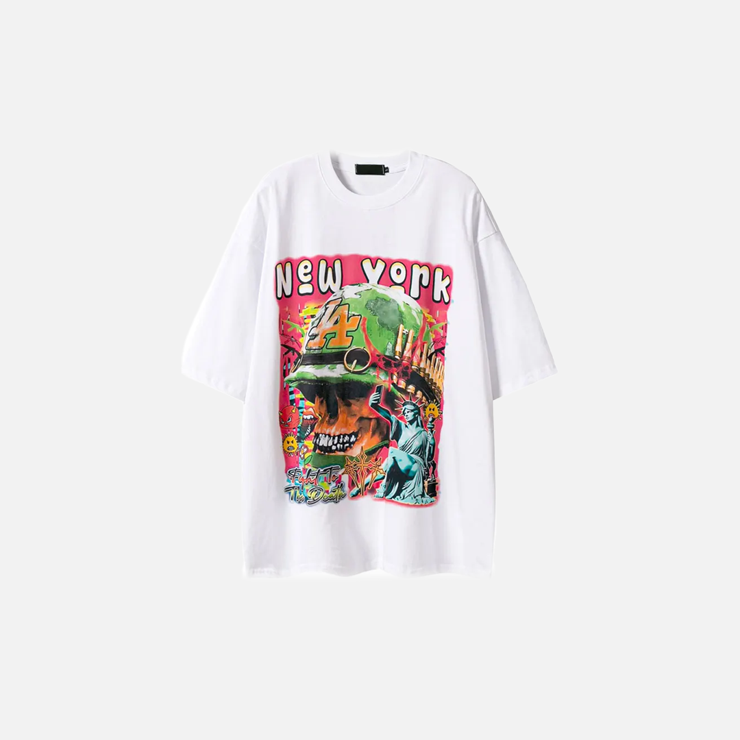 T-shirt imprimé humoristique hip-hop graphique Y2K