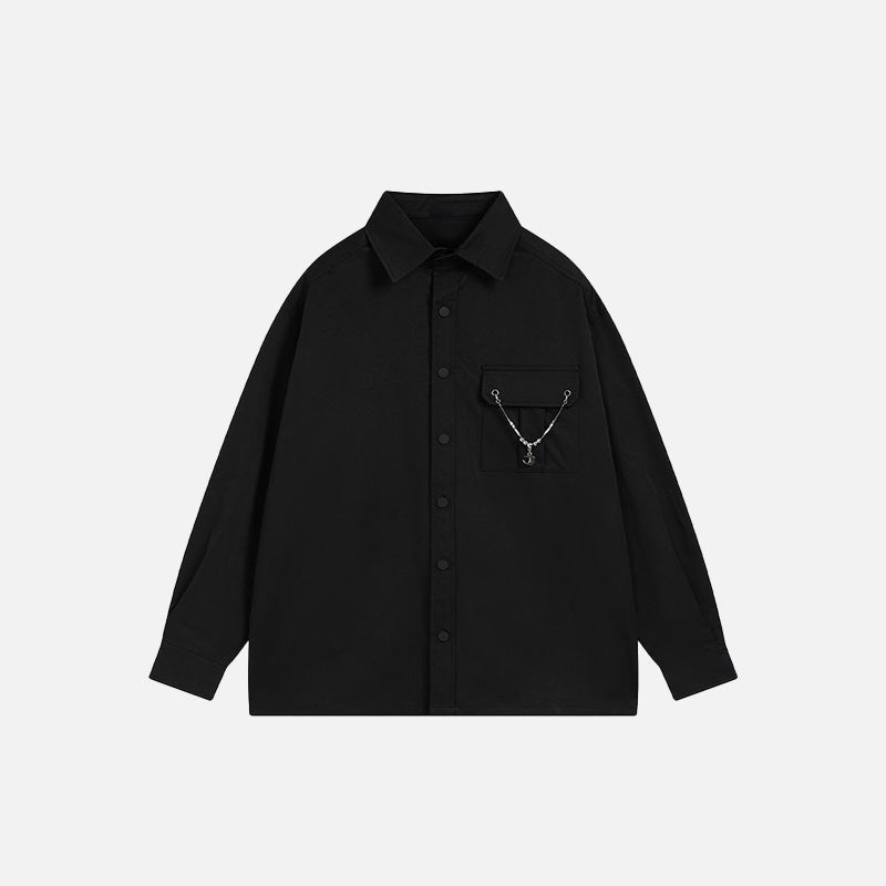 Chemise ample à chaînes noires