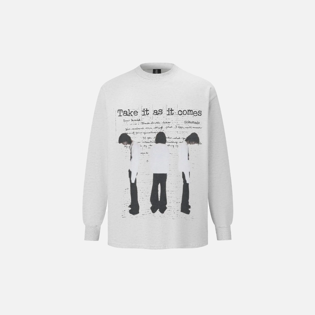 Y2K Gothic Rundhals Langarm-Baumwoll-T-Shirt