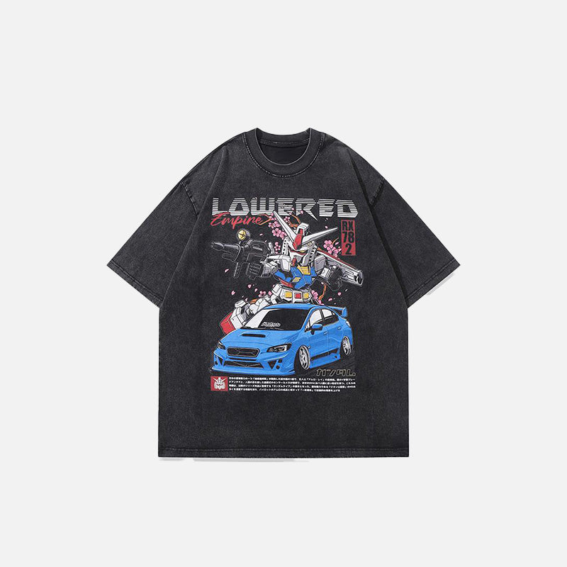 Vintage Anime Robot Printed T-shirt