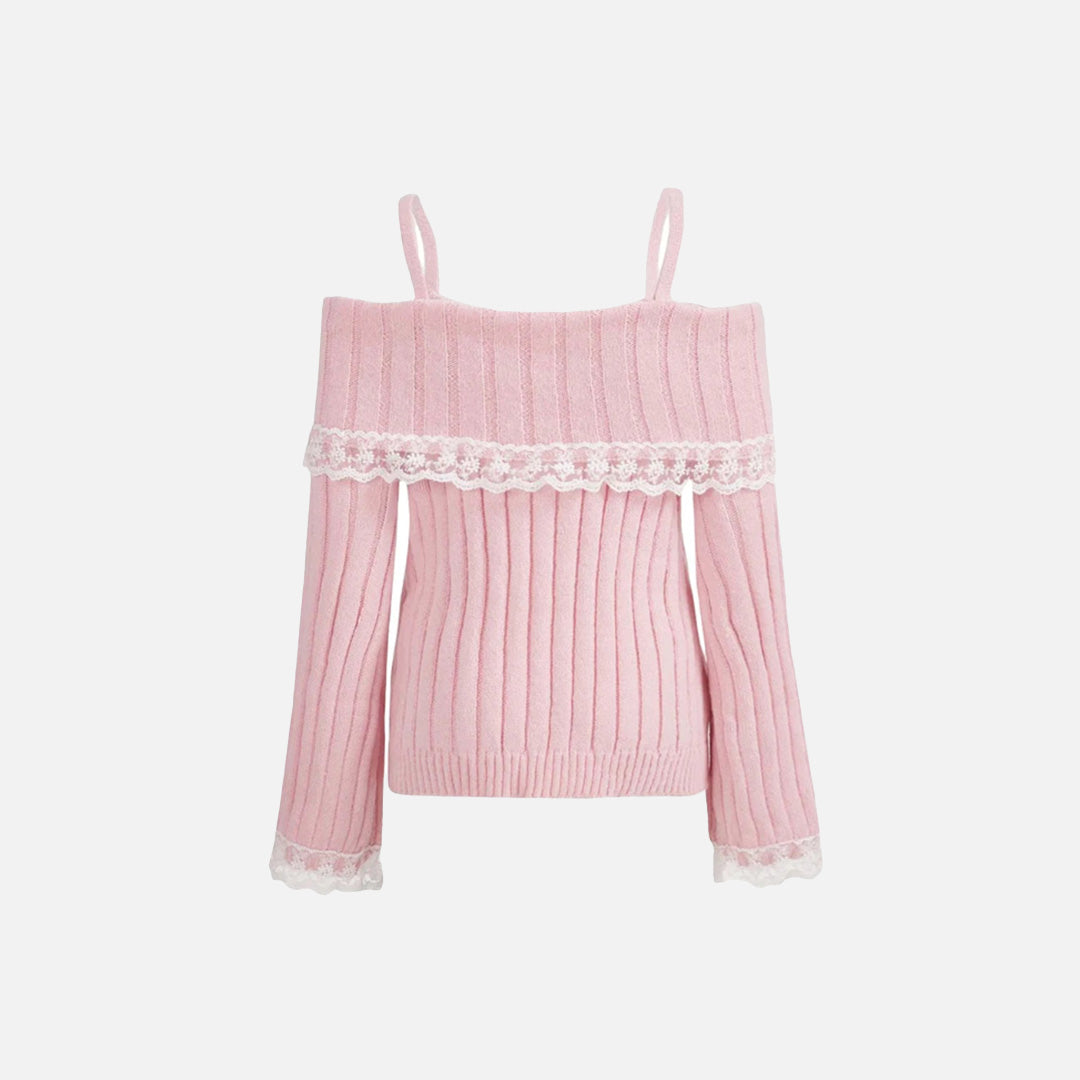 Mode Lace Portrait Sweater