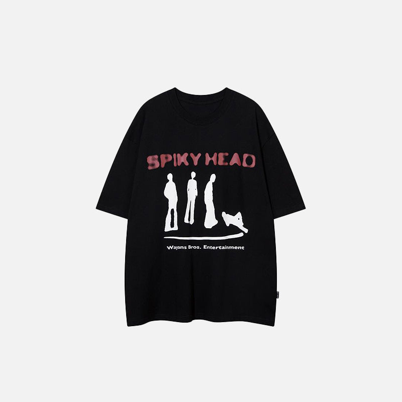 T-Shirt mit verschwommenem 90er-Jahre-Grafikmuster