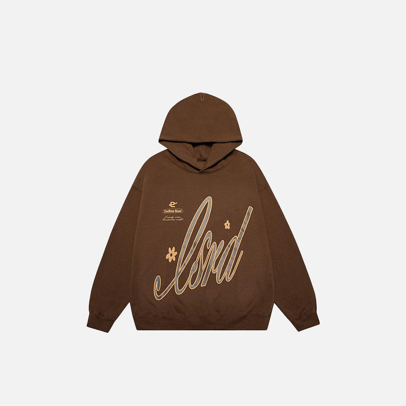Sweat à capuche à fleurs signature