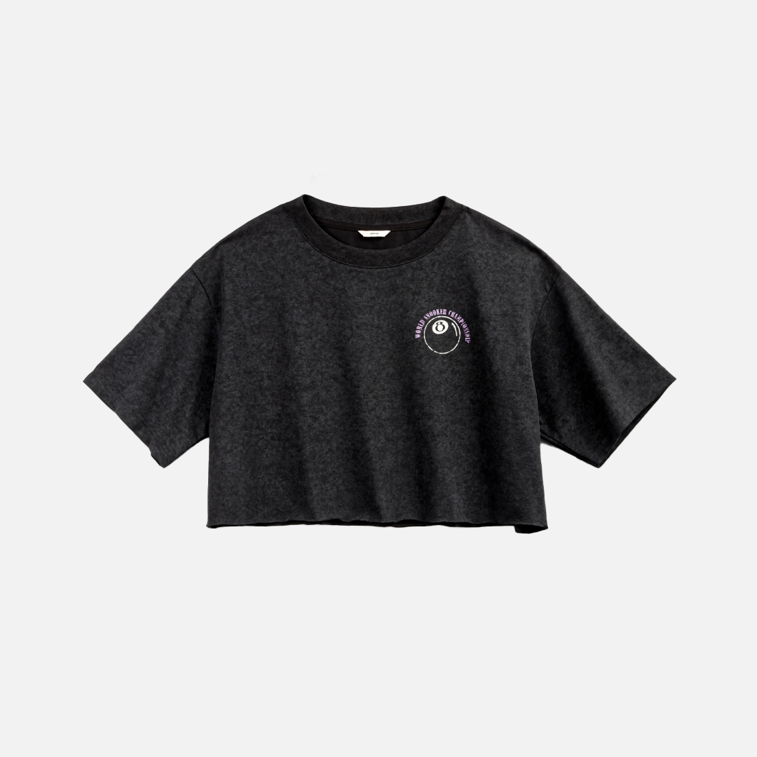 T-shirt à manches courtes imprimé batik noir