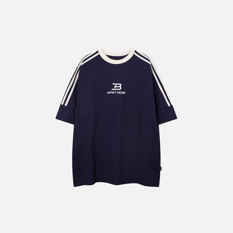 T-shirt de sport à rayures latérales