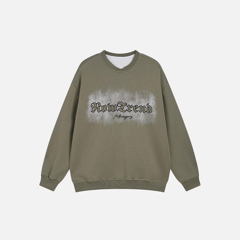 Langarm-Sweatshirt mit Buchstabenprint