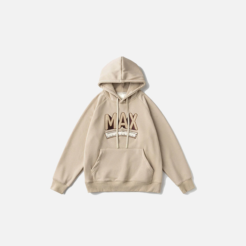 Max bestickter Oversized-Hoodie