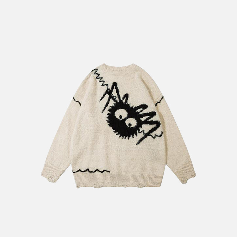 Lockerer Spinnenstrickpullover