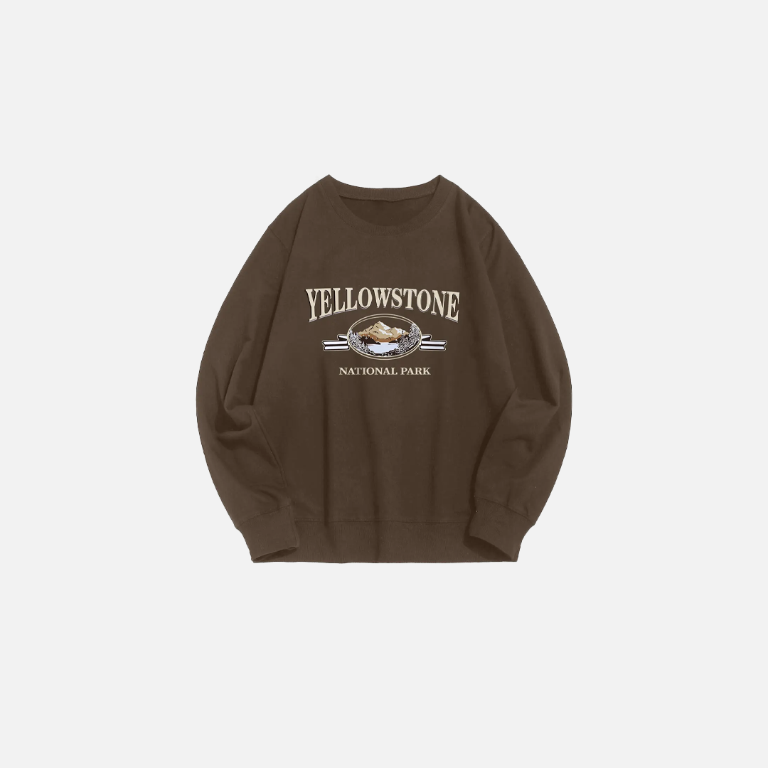 Sweat-shirt graphique Yellow Stone Mountain