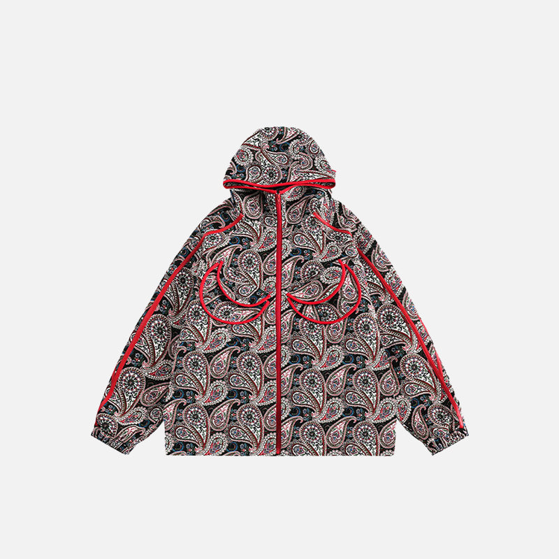 Bunte Jacke mit Cashew-Blumenmuster