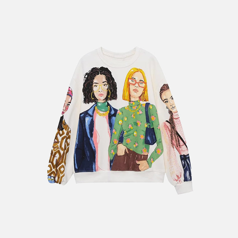 Mädchen bedruckte Freizeit-Fleece-Sweatshirts