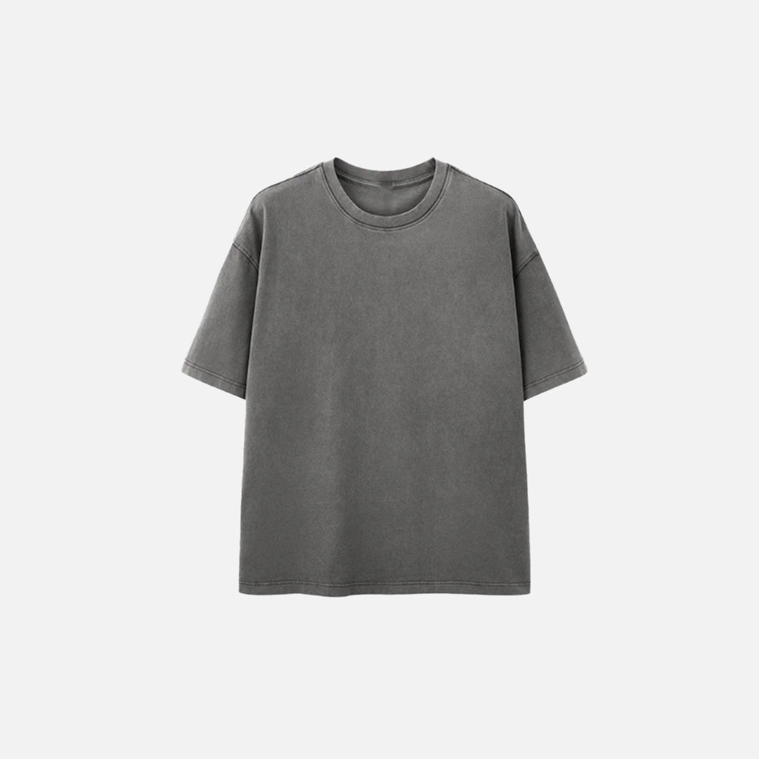 Oversize-T-Shirt mit Rundhalsausschnitt, einfarbig