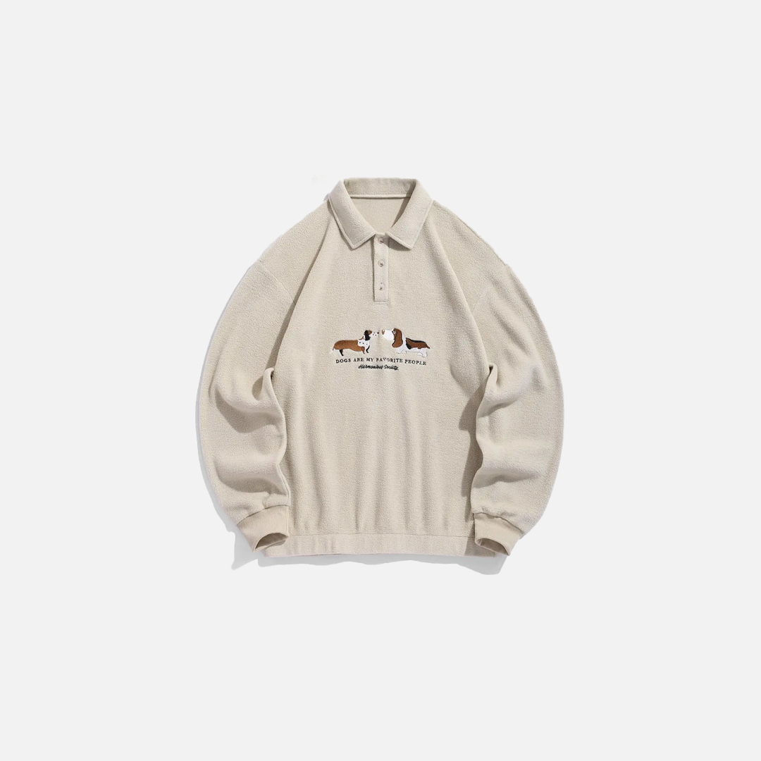 Sweatshirt mit Viertelreißverschluss und geometrischem Farbblock-Print