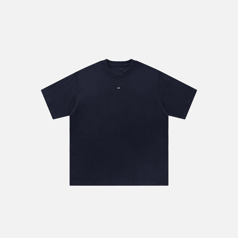 Übergroßes, einfarbiges, unbedrucktes T-Shirt