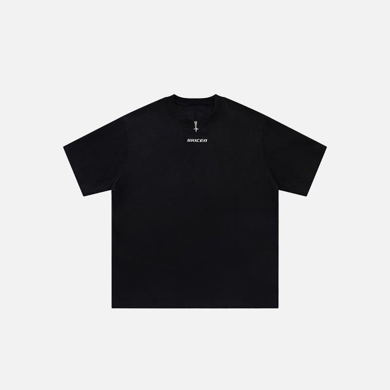 Locker geschnittenes Oversize-T-Shirt mit Reißverschluss