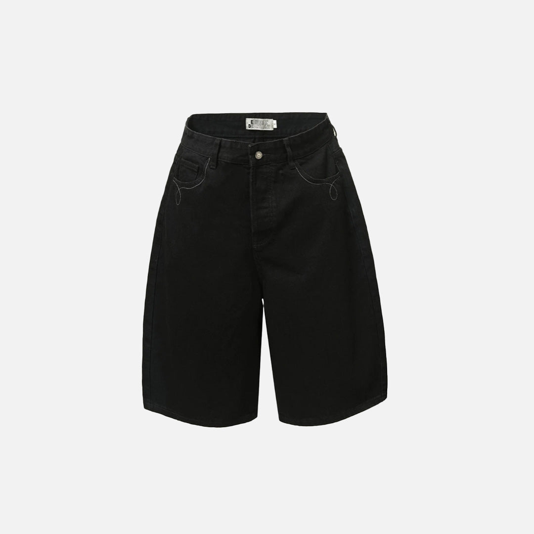 Short en jean décontracté et ample