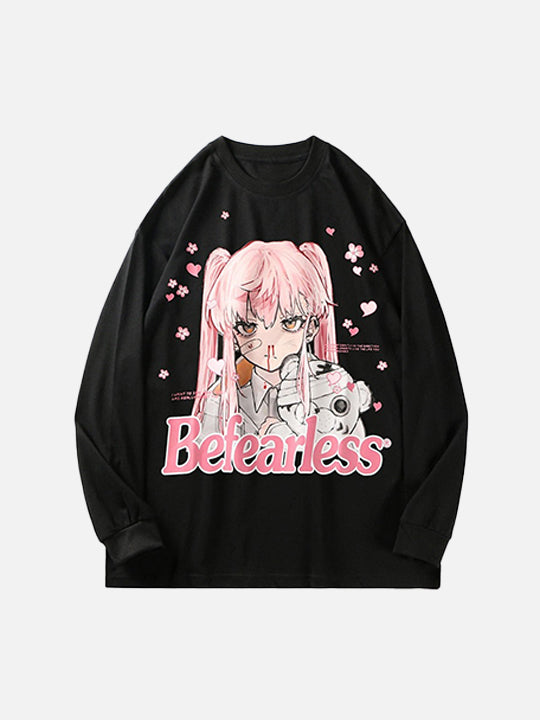 T-shirt à manches longues « Sois intrépide, fille »