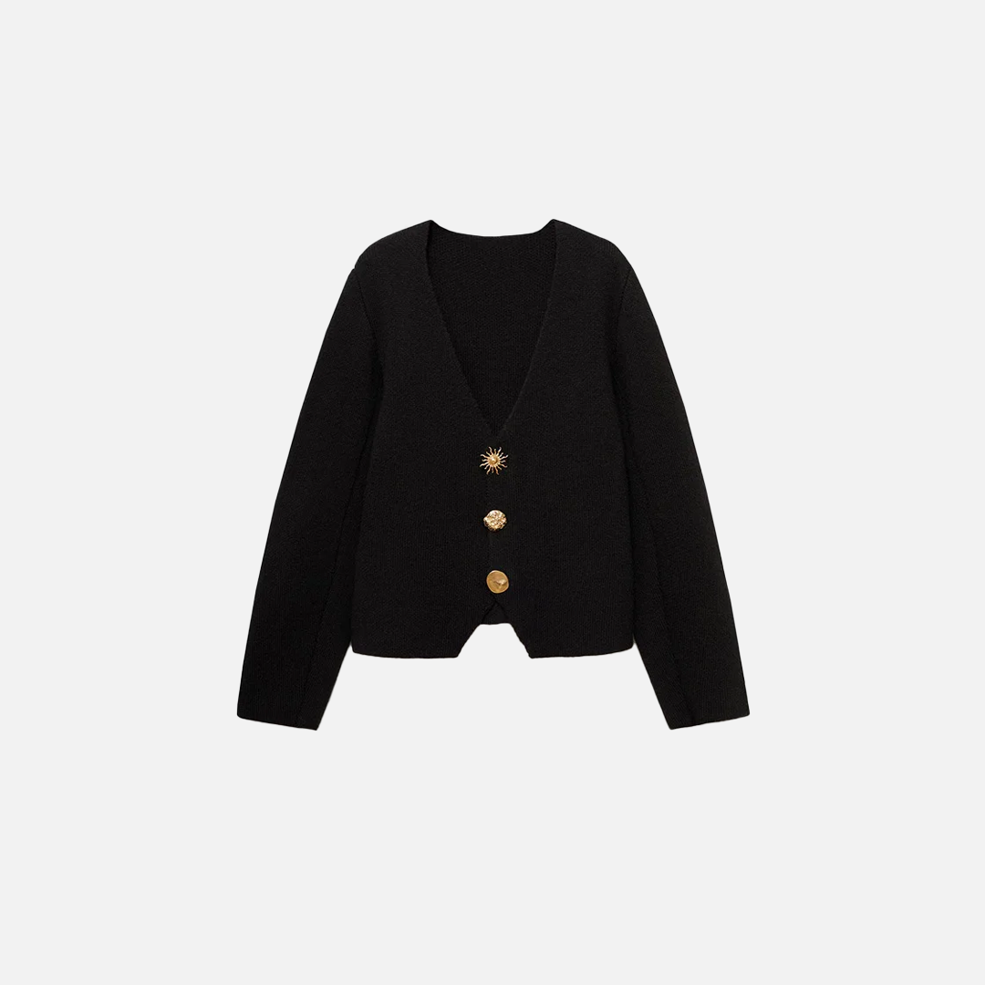 Cardigan chic en maille à col V