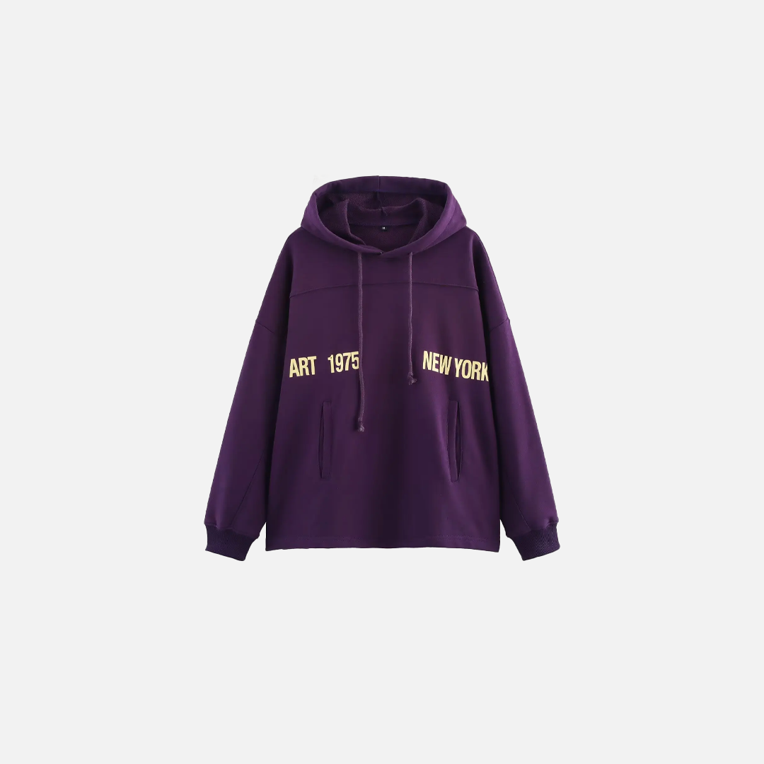 Stylish Lettering Loose Hoodie