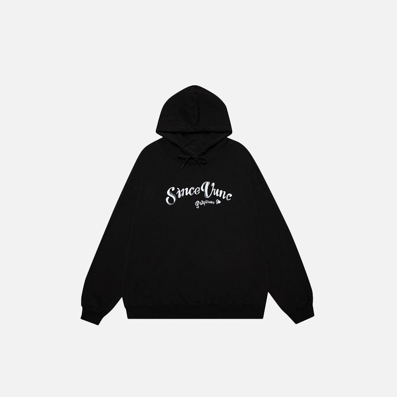 Sweat à capuche avec lettres peintes