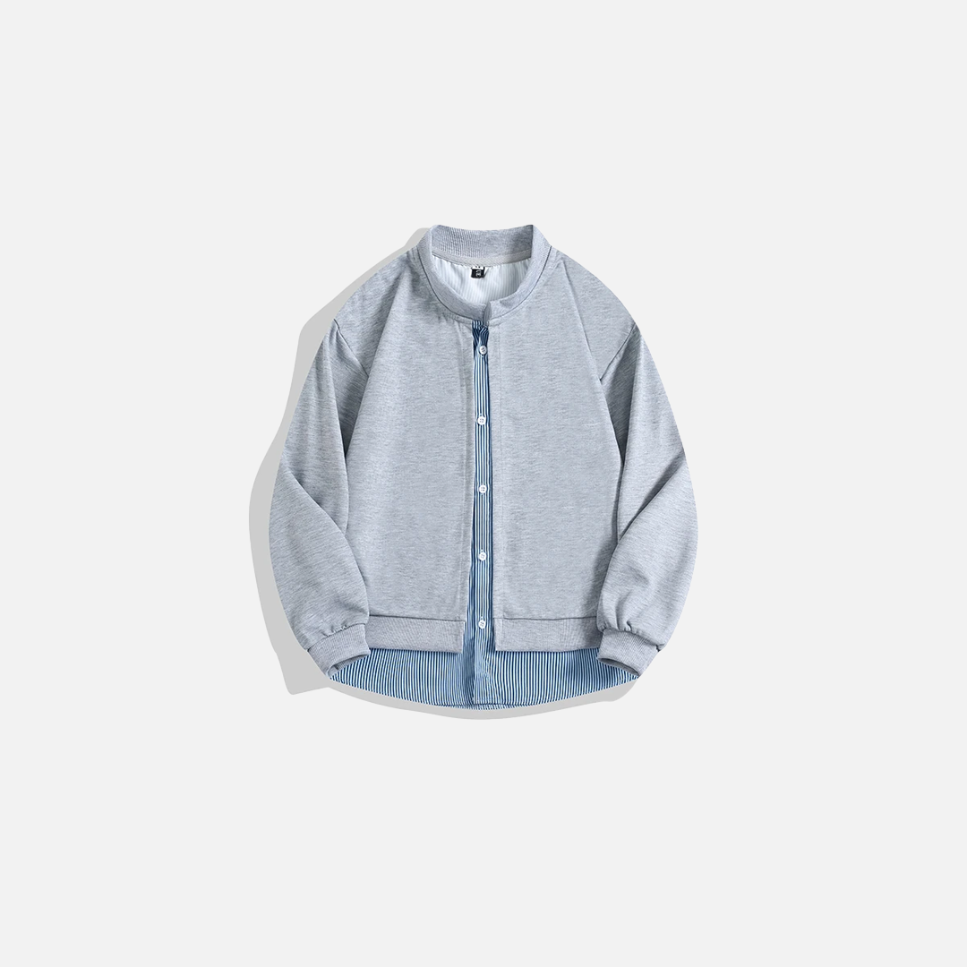Hochwertige gestreifte Jacke im koreanischen Stil