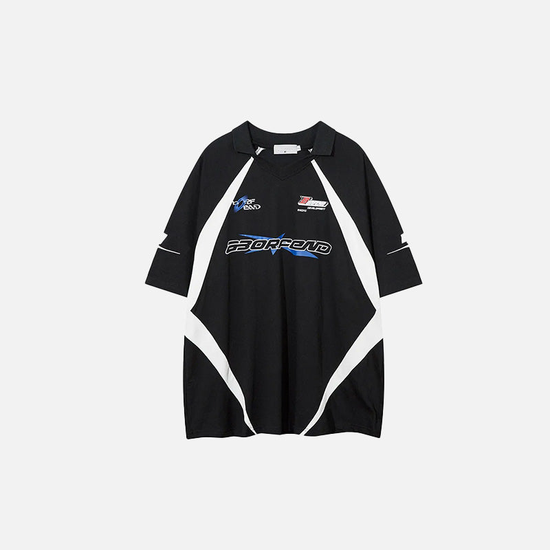 T-shirt de course urbain à col en V