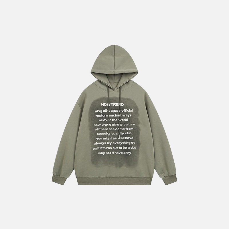 Sweat à capuche Poème « Tendance actuelle »