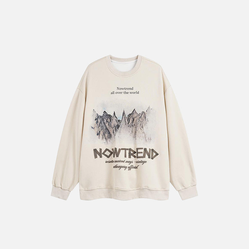 Sweatshirt mit Bergmotiv