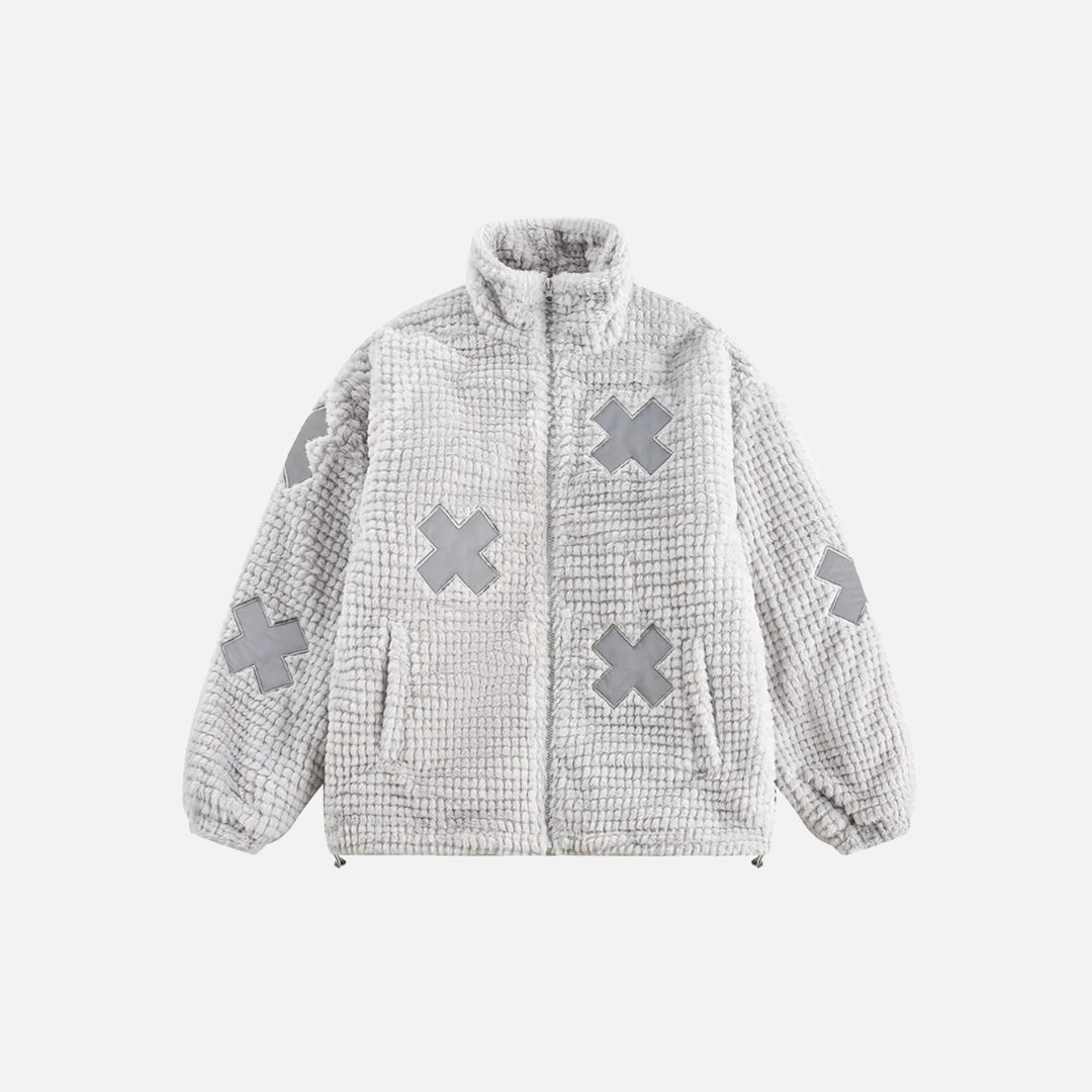 Reflektierende Steppjacke mit Kreuzemblem