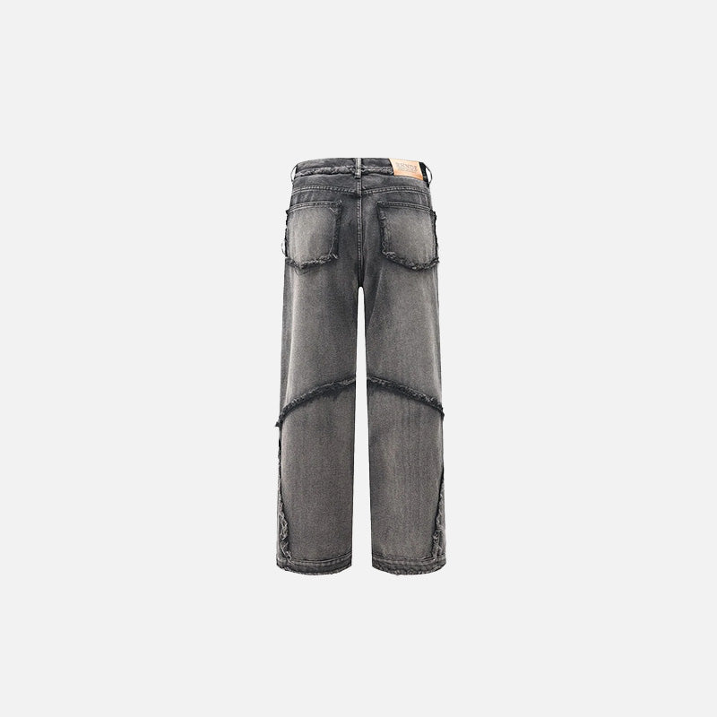 Baggy Jeans mit überkreuzten Nähten
