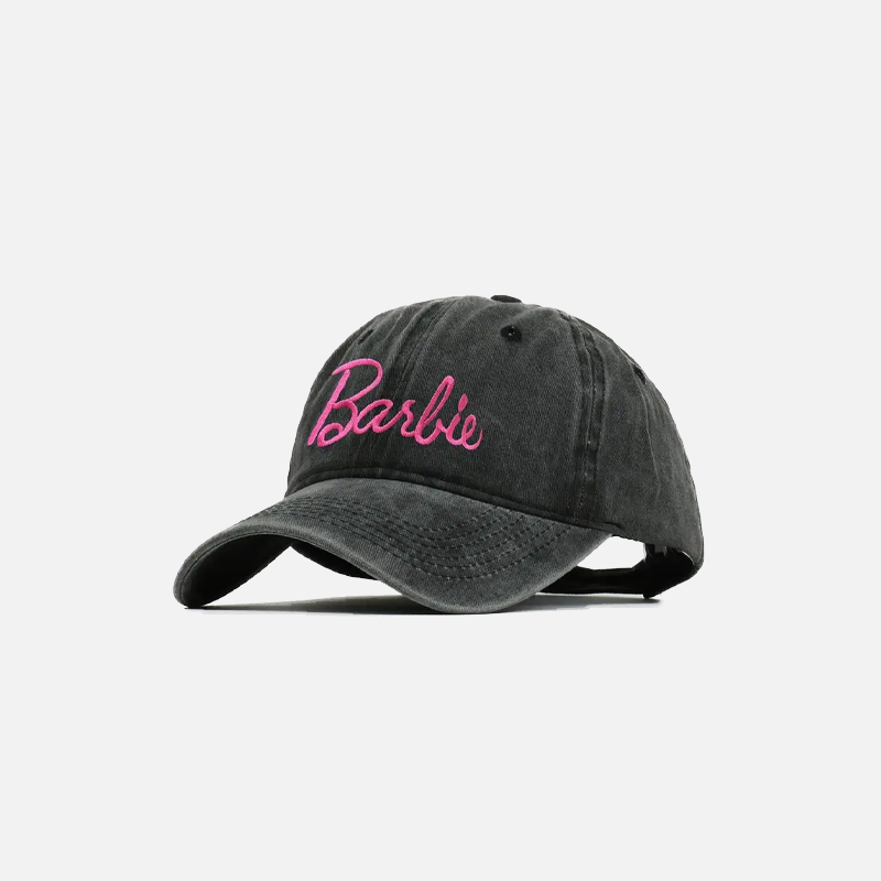 Casquette de cowboy Barbie brodée et délavée