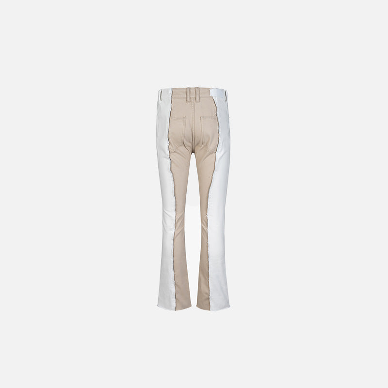 Zweifarbige Wave Flare Jeans