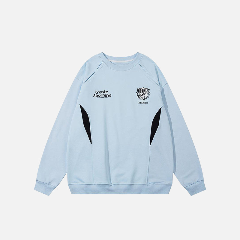 Sweat-shirt oversize à empiècements colorés