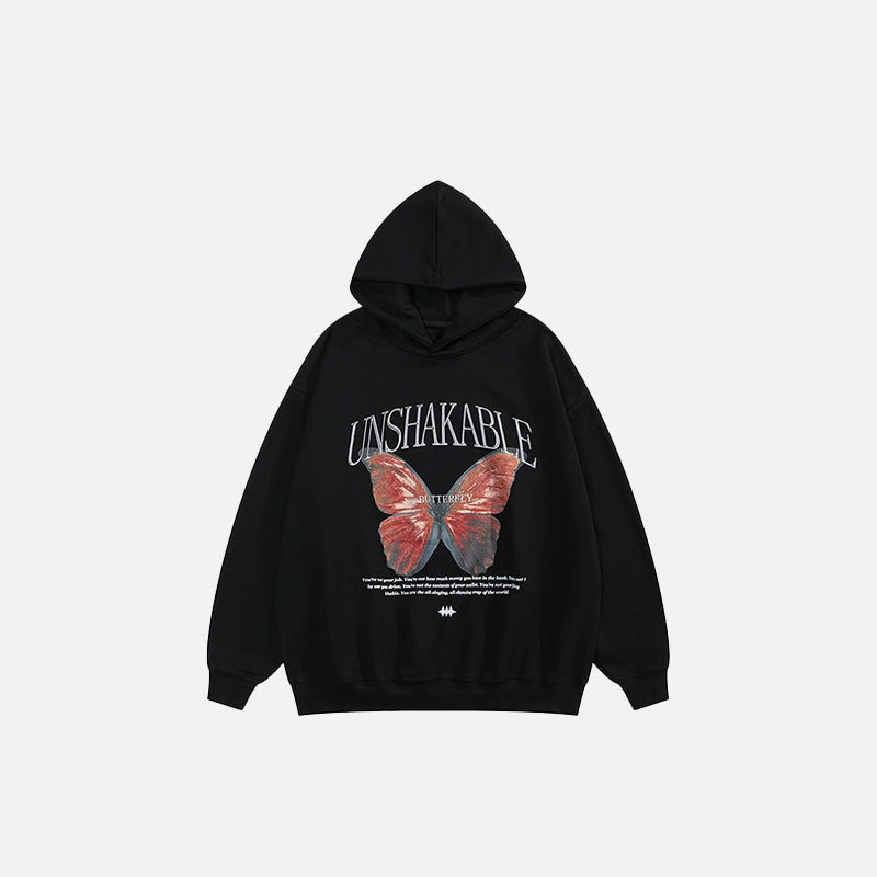 Sweat à capuche à motif papillon inébranlable