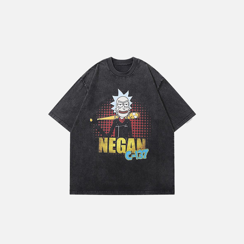 T-shirt imprimé Rick « Negan C-137 »