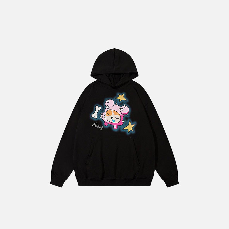 Niedlicher Oversize-Hoodie mit Welpenmotiv