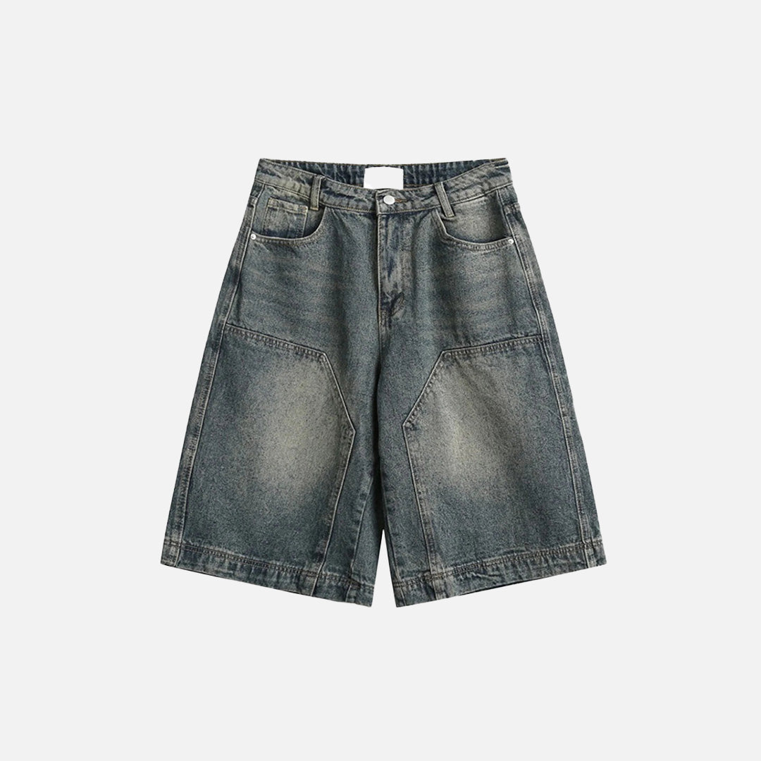 Short en jean classique à jambes larges