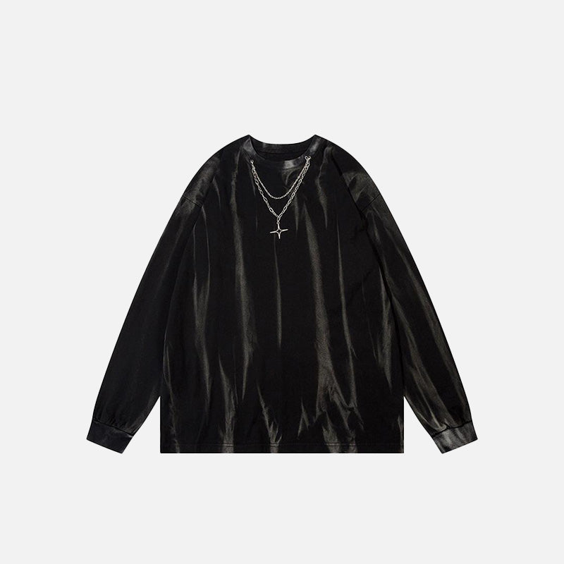 Sweatshirt mit Zebra-Muster und Kette