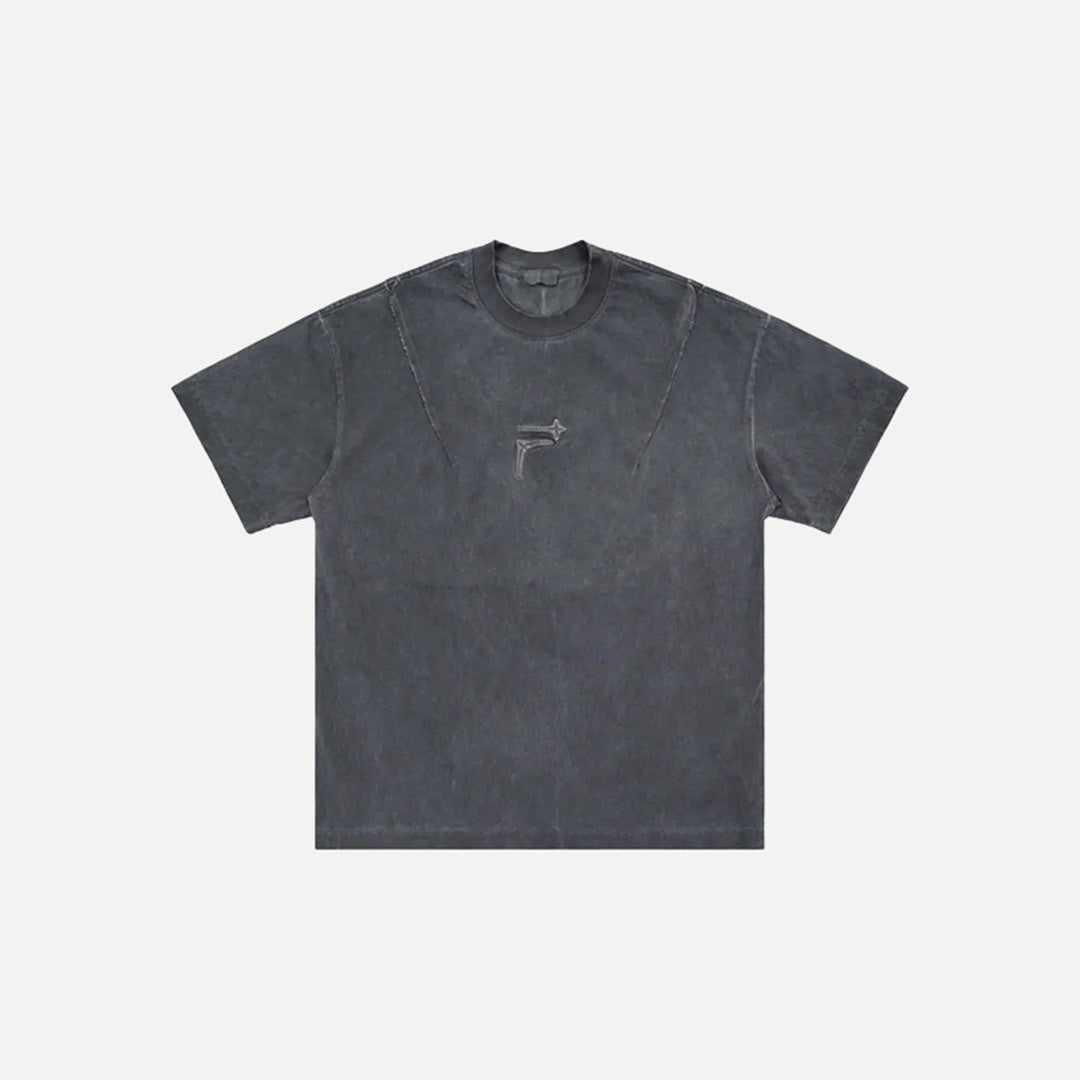 Y2K Retro Washed Embroidery T-Shirt