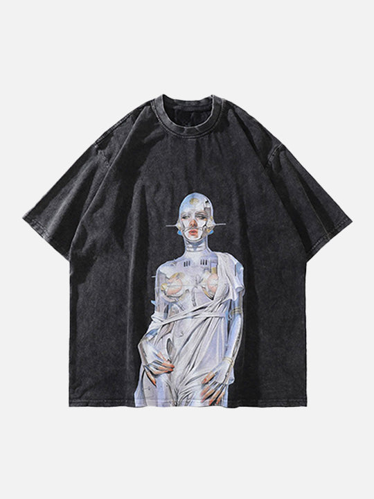 T-shirt à manches courtes avec motif robot