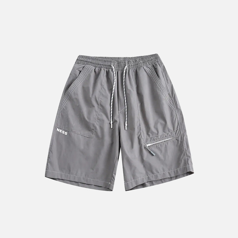 Shorts aus Polyester mit elastischem Bund