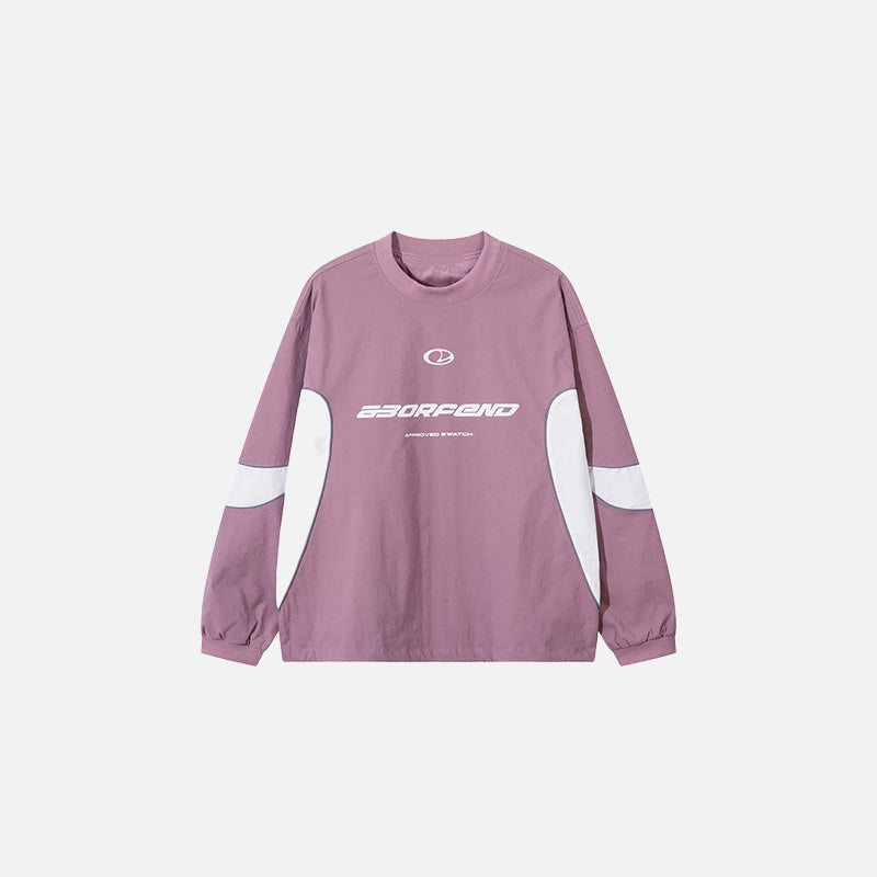 Futuristic Graphic Patchwork Sweatshirt