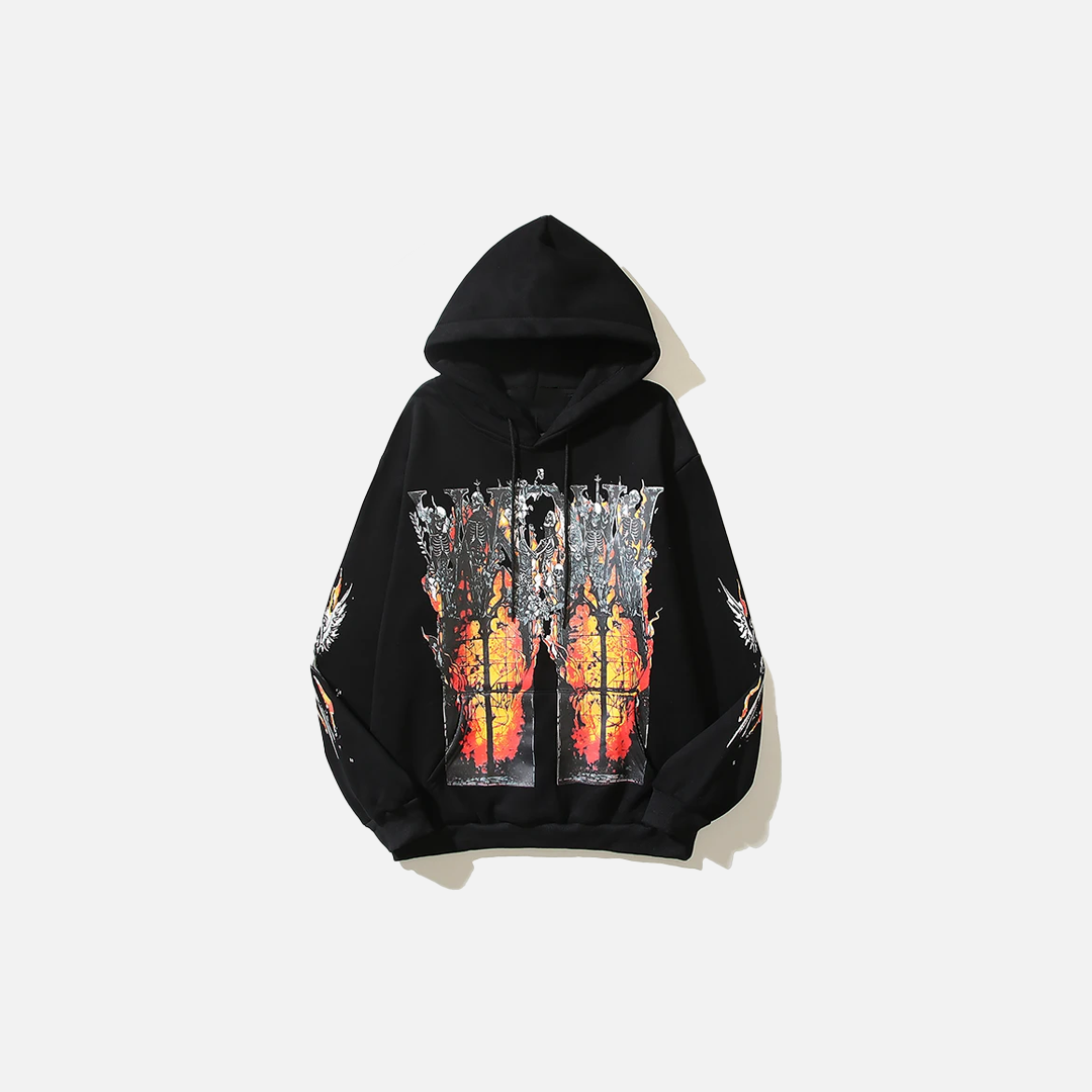 Sweat à capuche gothique Sunset Tie Dye Streetwear