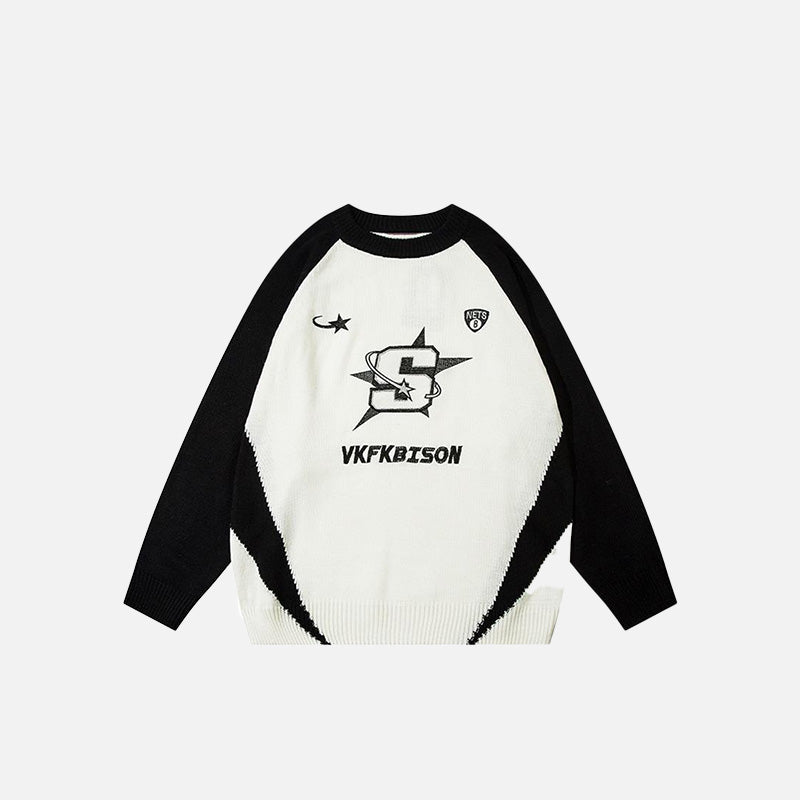 Oversize-Pullover mit Sternenmuster