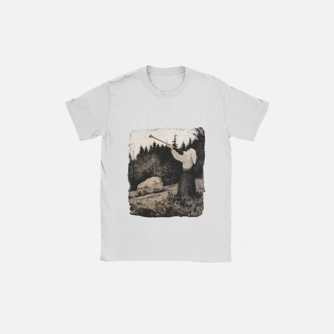 Vintage Baumwoll-T-Shirt mit kurzen Ärmeln
