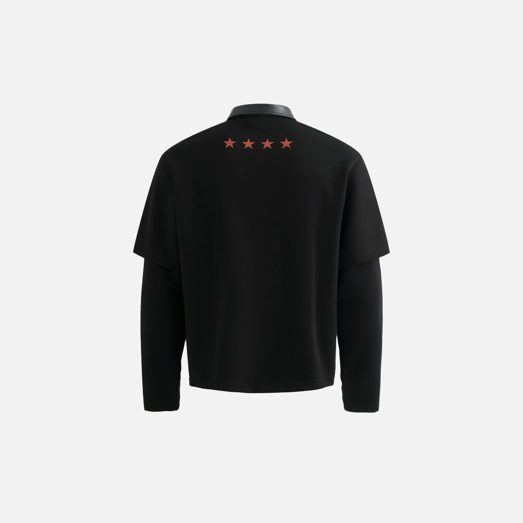Stylish Trendy American Sports Polo Long Sleeve T-Shirt