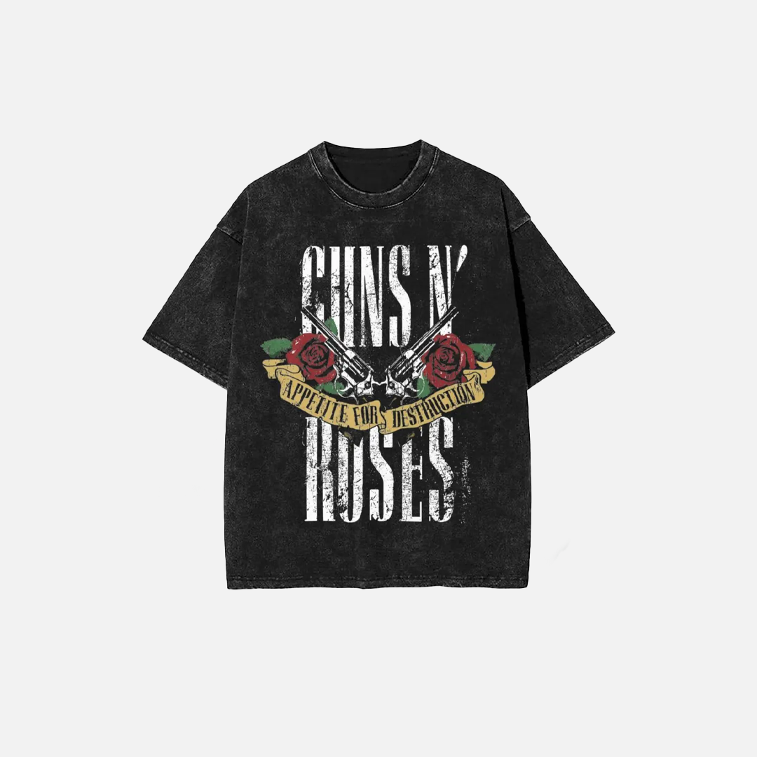 Guns N Roses Distressed Washed T-Shirt