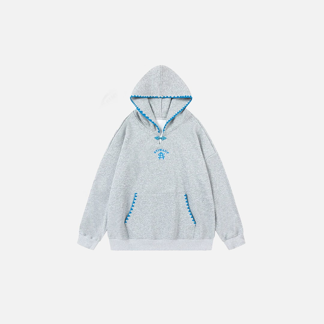 Sweat à capuche oversize confortable en polaire unie